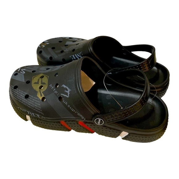 Slip-On Clogs Black Print Mules Slide Sandals Gothic Gorpcore casual Men… - Picture 3 of 6